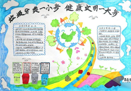 垃圾分类手抄报简单好画_垃圾分类一等奖作品画精选5张
