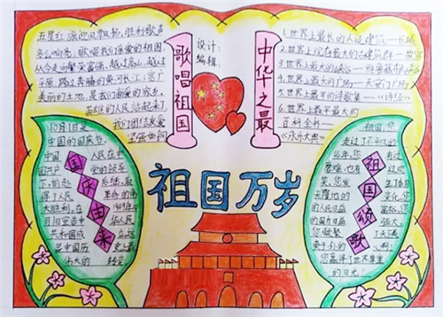国庆71周年手抄报简单又漂亮2025